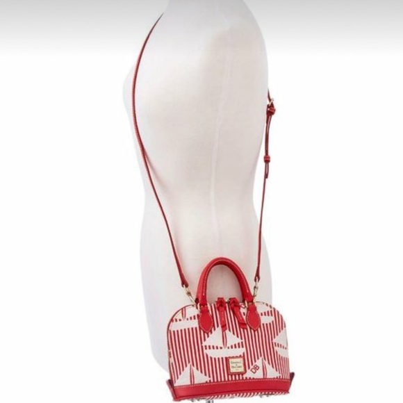 EUC—Dooney & Bourke Red and White Sailboat Shoulder Bag - Picture 2 of 7